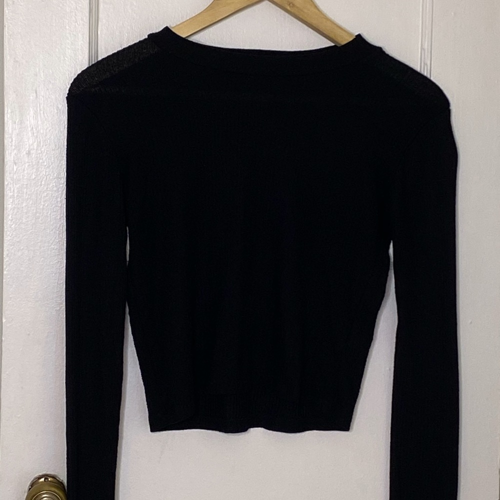 Black knit crop sweater